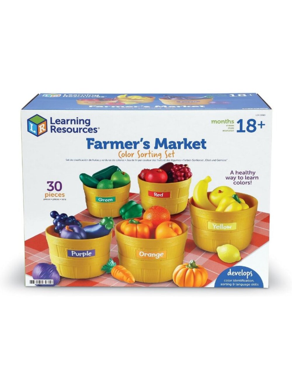Color Sorting Set for Kids - Educational Farmer's Market Play Food Toys